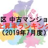 東京23区　中古マンション相場　上昇率ランキング　2019年7月